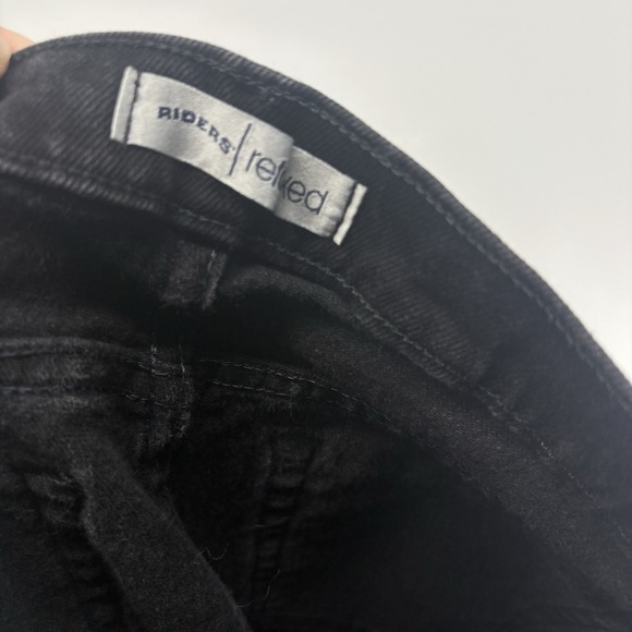 Vintage 90s Riders by Lee Jeans Black Relaxed Loose Straight Y2K Women 12 32X30 - Picture 7 of 11